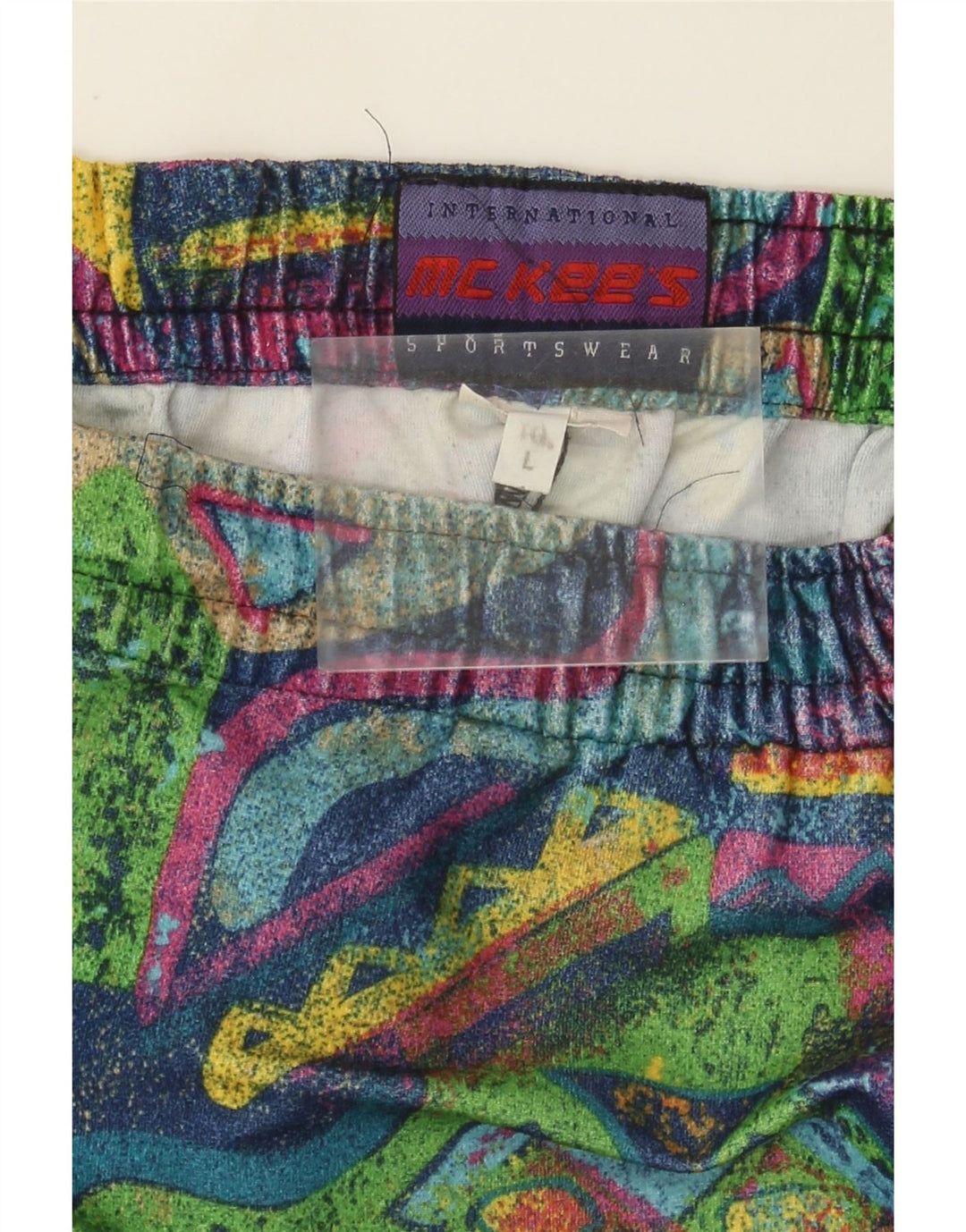 MC Kee's Short de Bain Homme Large Multicolore Géométrique