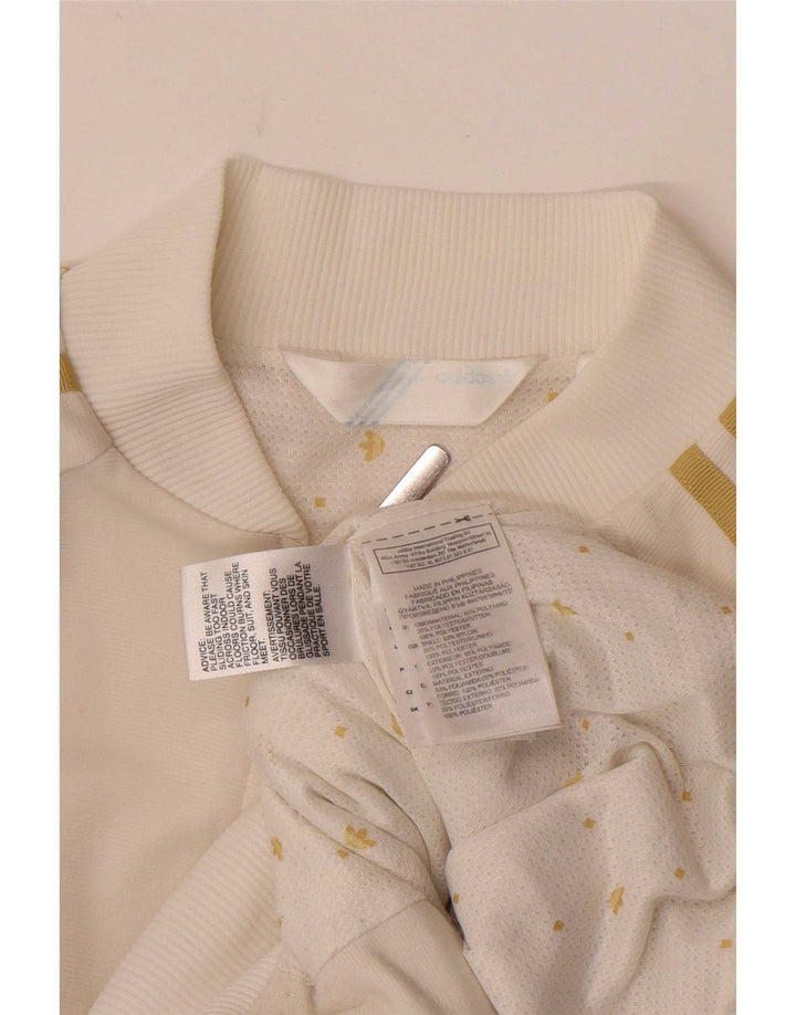 Adidas Veste de survêtement pour femme EU 36 Petit Blanc Polyamide