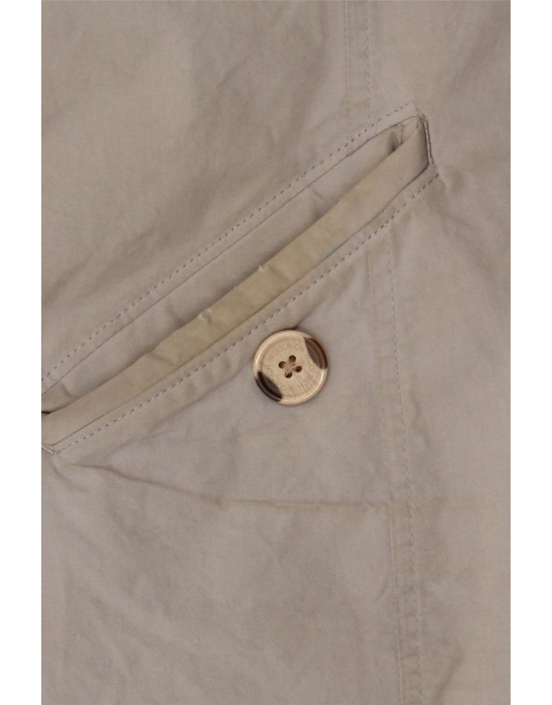 Woolrich Manteau rembourré à capuche pour femme UK 44 Gris moyen Coton