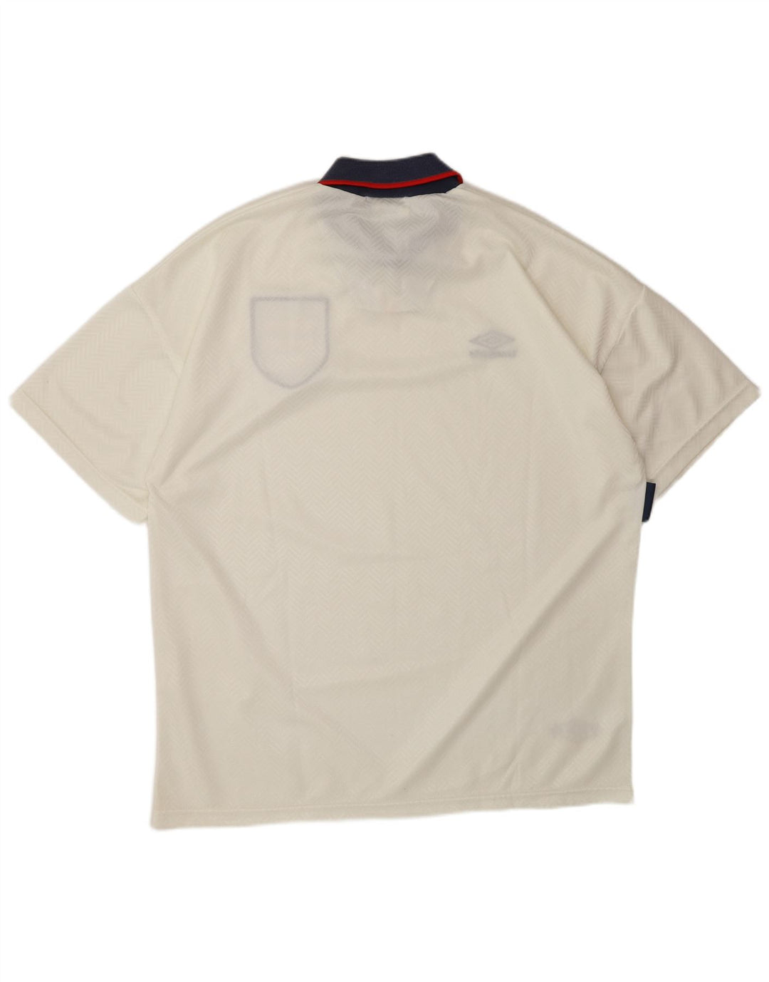 UMBRO Polo Graphique Angleterre 1993-1994 Domicile XL Homme Blanc Polyester