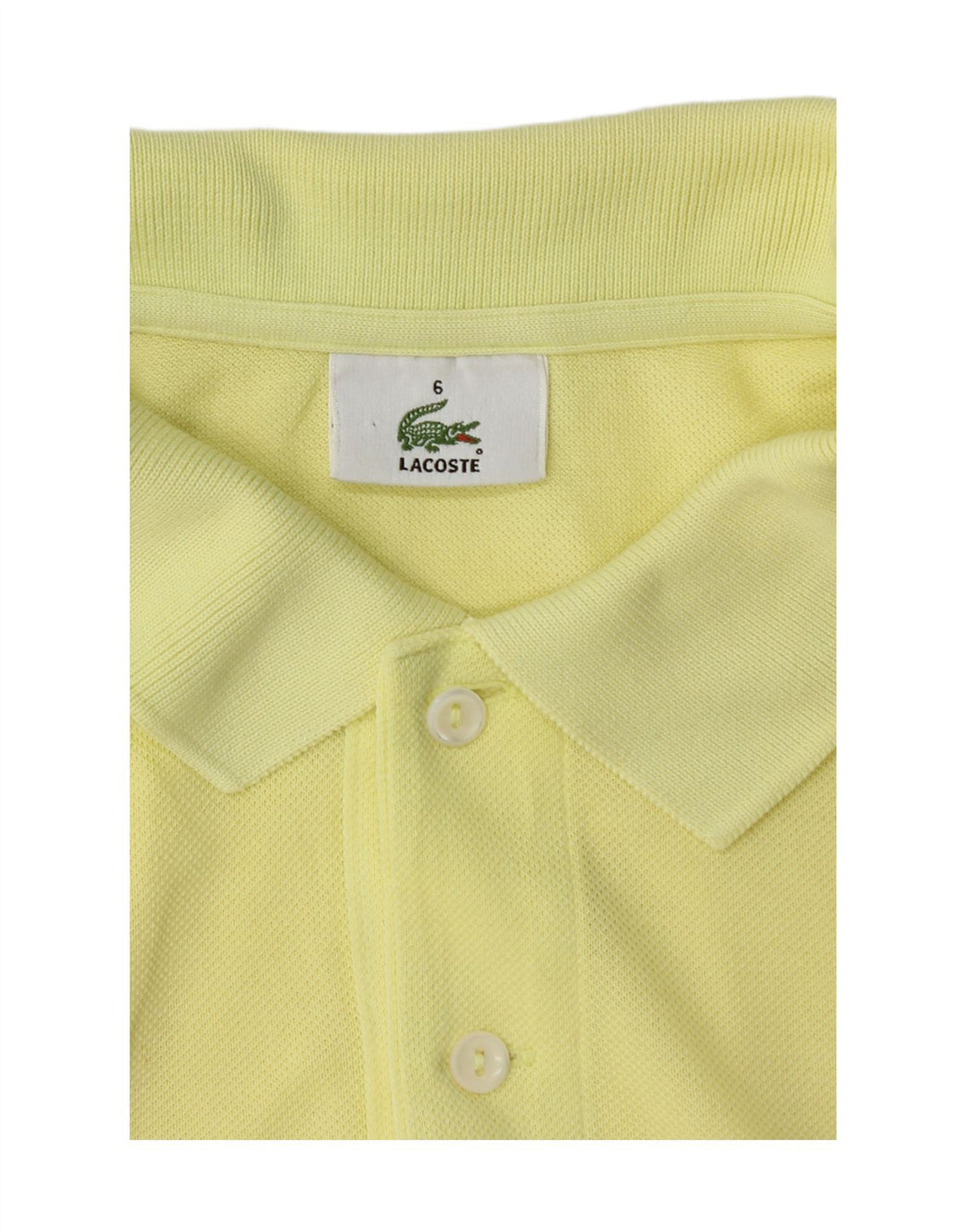 LACOSTE Polo Homme Taille 6 XL Jaune Coton