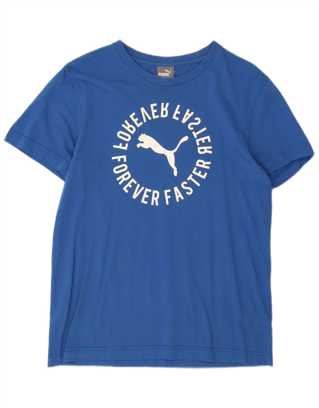 Puma T-shirt graphique pour homme, grand, bleu, coton