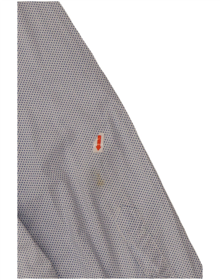 Chemise Homme Gas Large Coton Tacheté Bleu