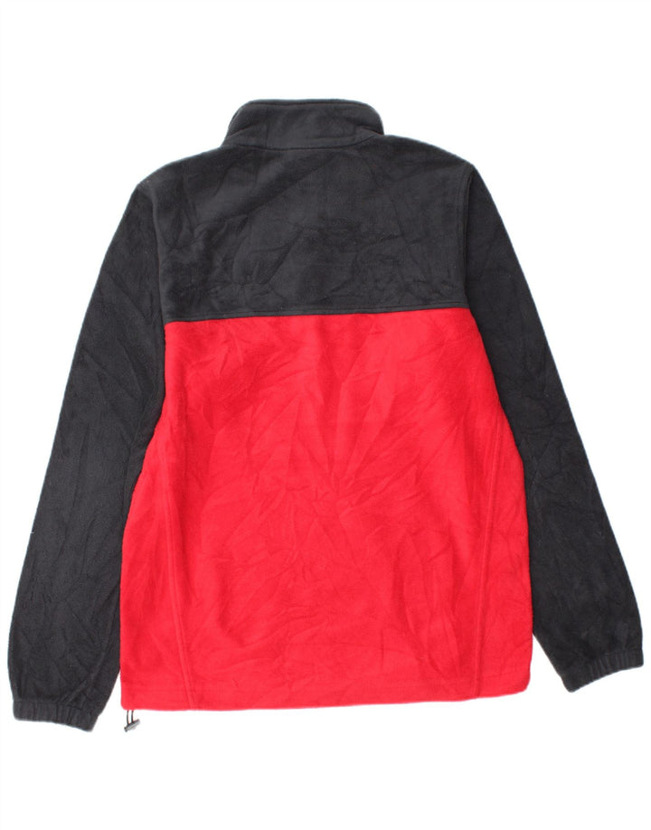 Columbia Pull Polaire à Col Zippé pour Homme Petit Rouge Colorblock Polyester
