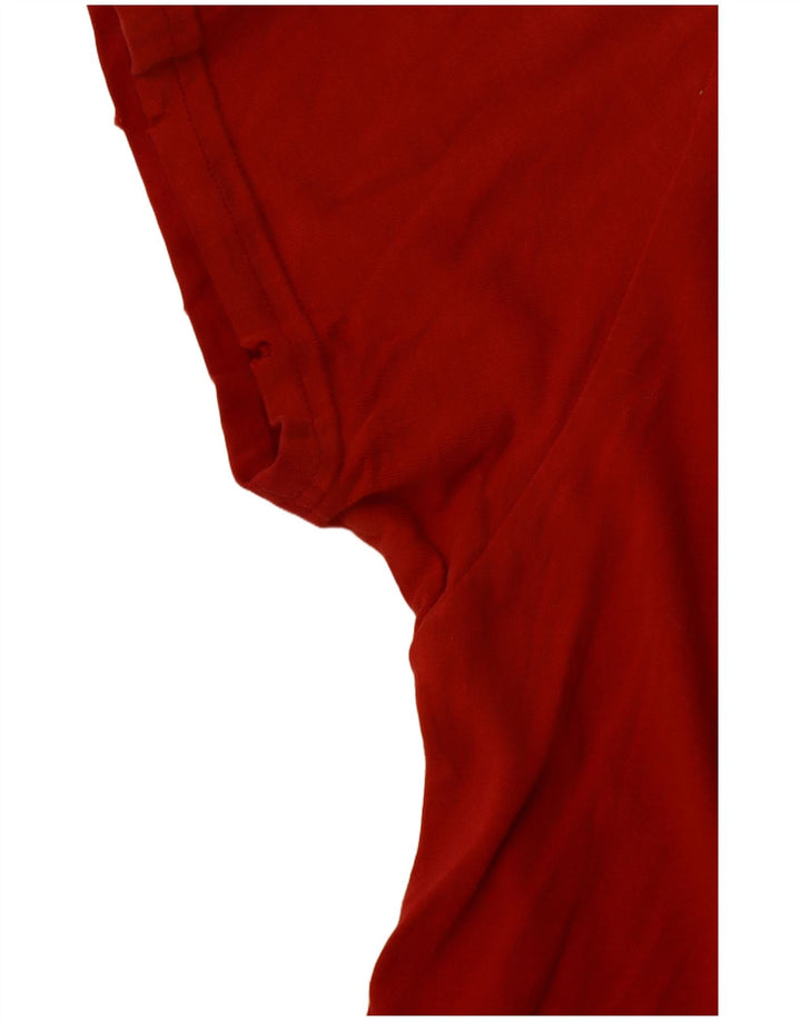 SUPERDRY T-Shirt Graphique Femme UK 12 Rouge Moyen Coton