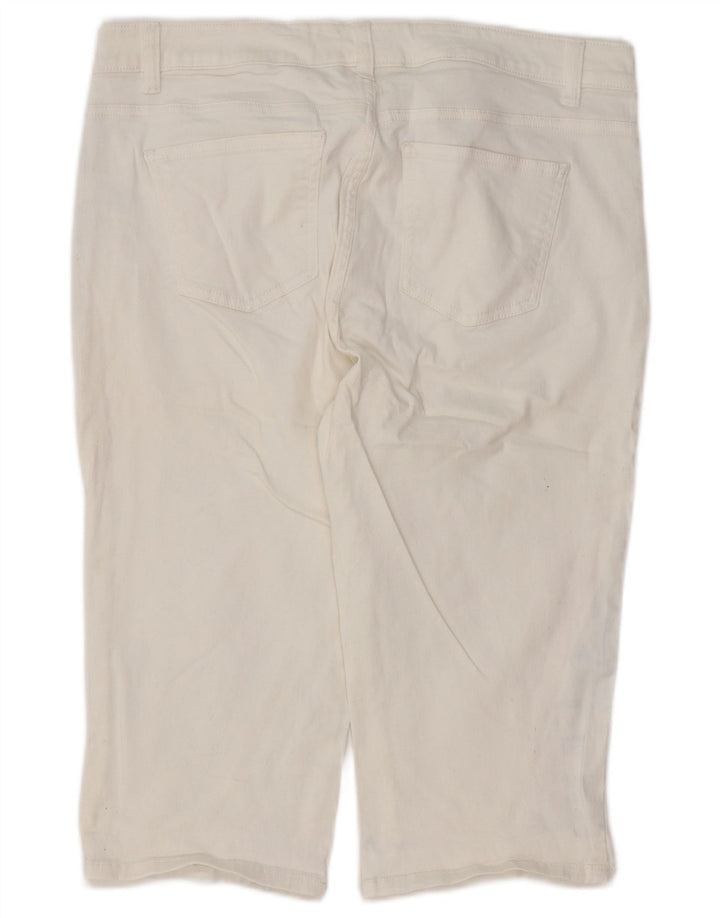 CHAPS Bermuda Femme W34 Large Blanc Coton