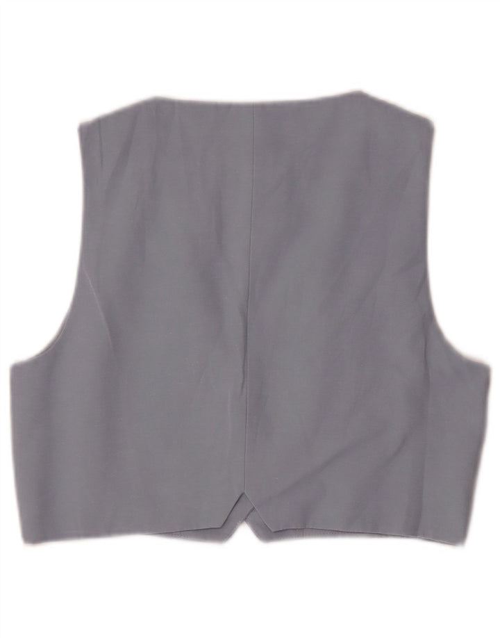 Zara Femme Gilet UK 12 Bleu Moyen