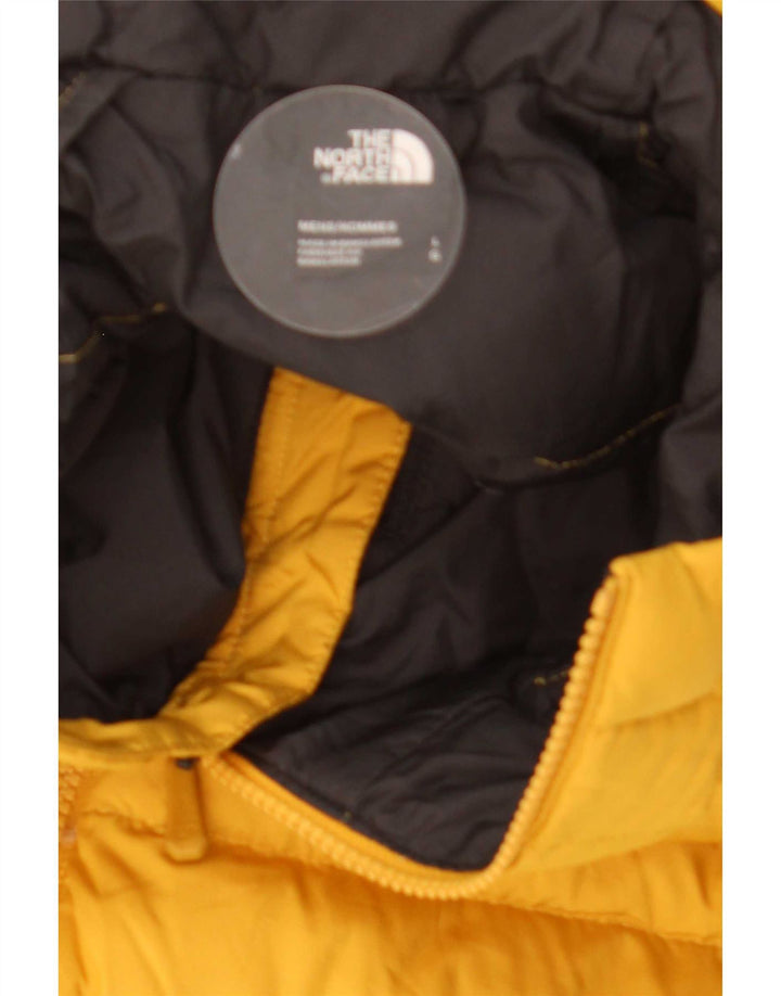 The North Face Veste rembourrée à capuche pour homme UK 40 Large Jaune Polyester