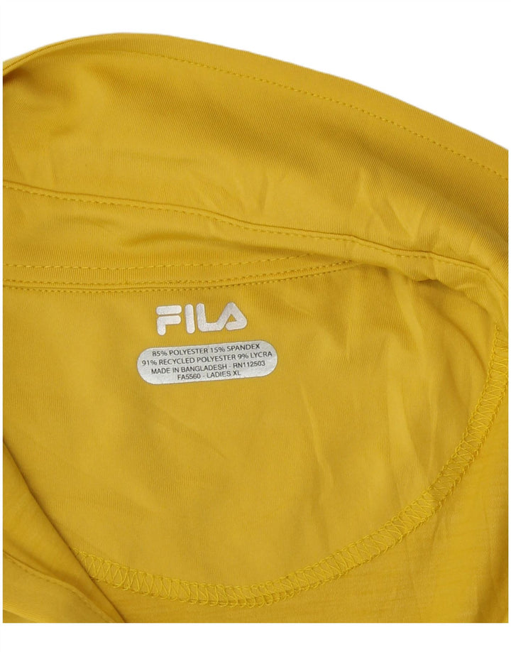 Fila Polo Femme UK 18 XL Jaune Polyester