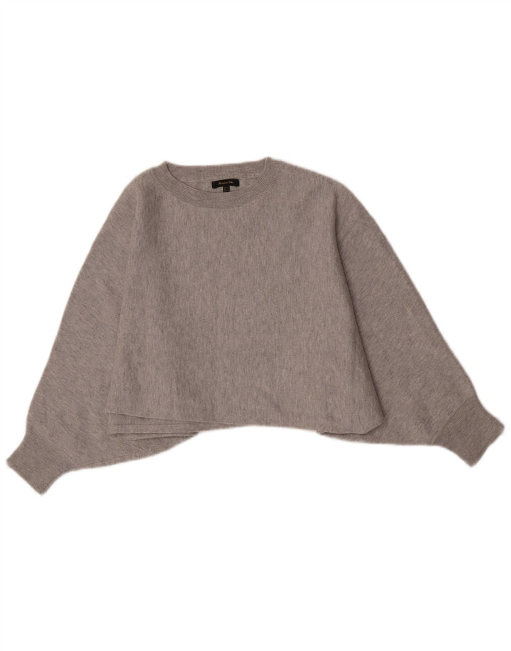 Massimo Dutti Sweat-shirt court pour femme UK 14 Gris moyen moucheté