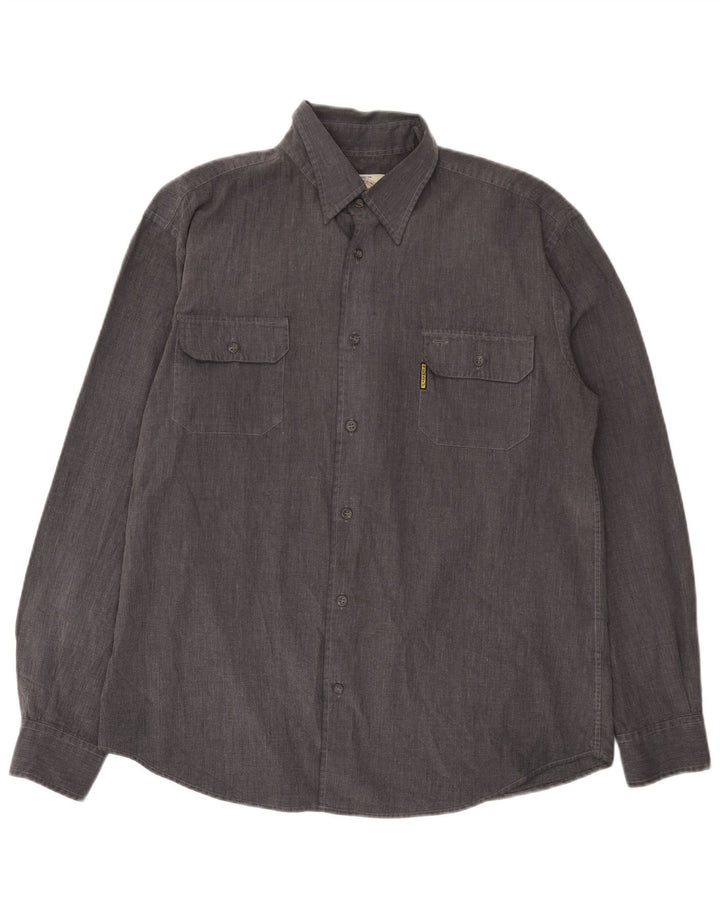 Armani Jeans Chemise Homme XL Gris Polyester