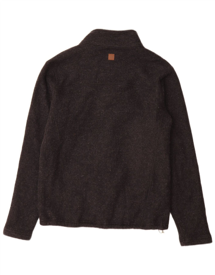 Pull Cardigan Vintage Homme Gris Moyen Polyester