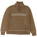 Camp David Pull graphique à col zippé pour homme 2XL en coton marron