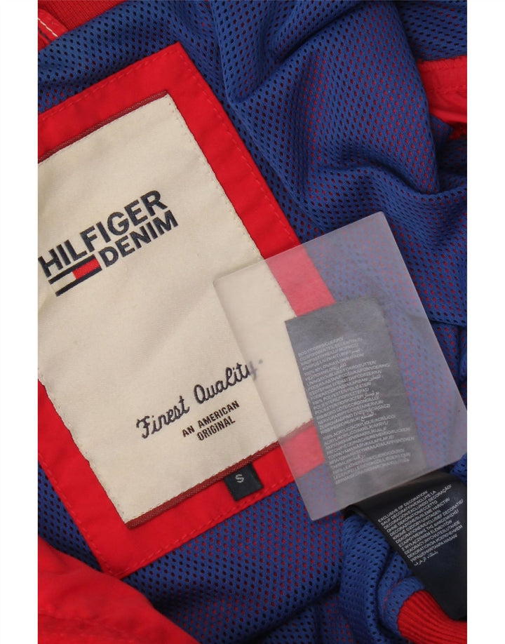 Tommy Hilfiger Veste Bomber Homme UK 36 Petit Nylon Rouge