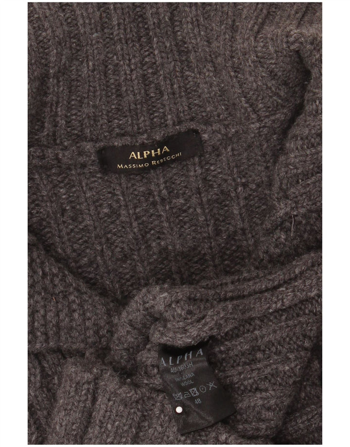 Alpha Massimo Rebecchi Pull col boutonné pour homme IT 48 Gris moyen