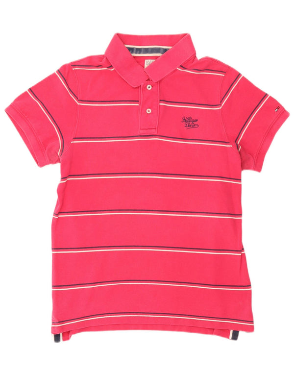 Tommy Hilfiger Polo Homme Large Rose Rayé Coton
