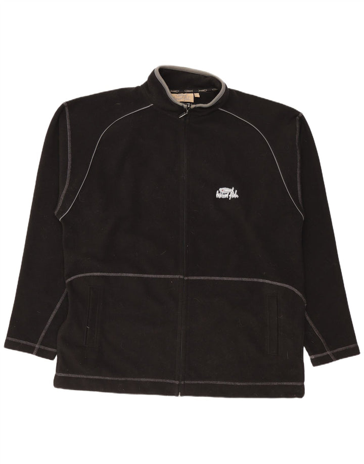 Weird Fish Veste polaire pour homme UK 40 Large Noir Polyester