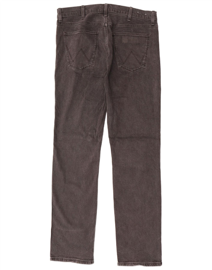 Wrangler Jean Droit Greensboro W34 L34 Homme Gris Coton