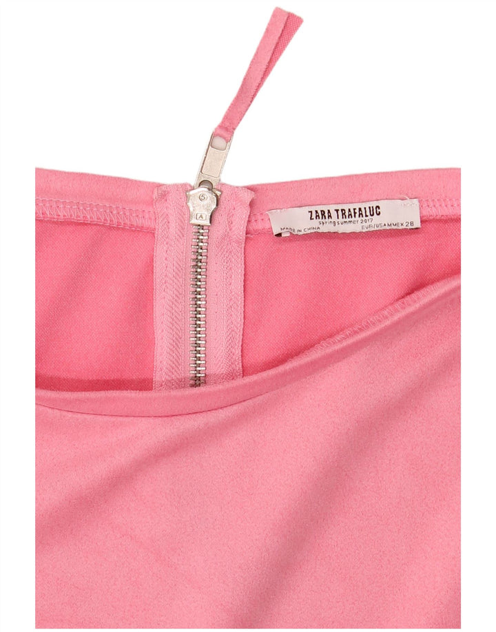 Zara Robe droite pour femme UK 14 Rose moyen