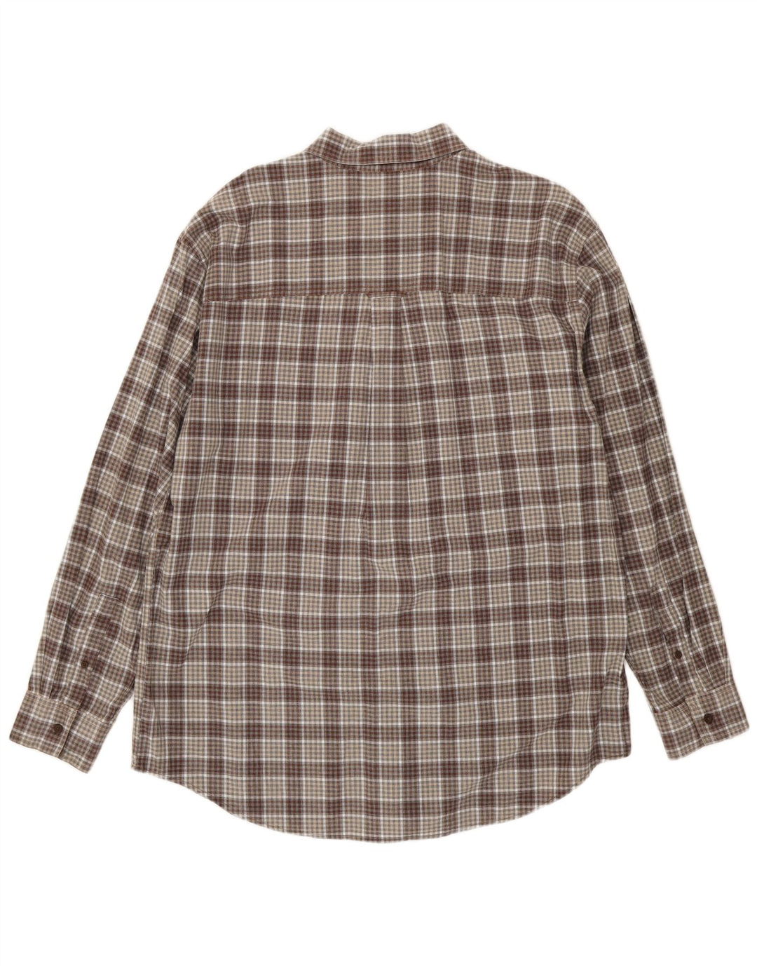 Chaps Chemise Homme XL Marron Carreaux Coton