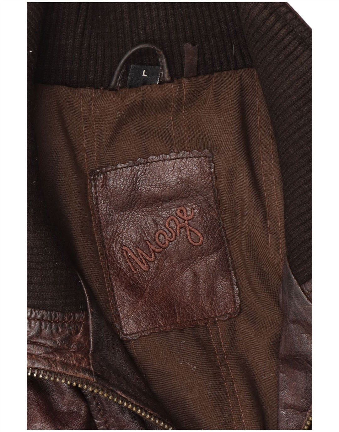 MAZE Veste en cuir pour homme UK 40 Grand cuir marron