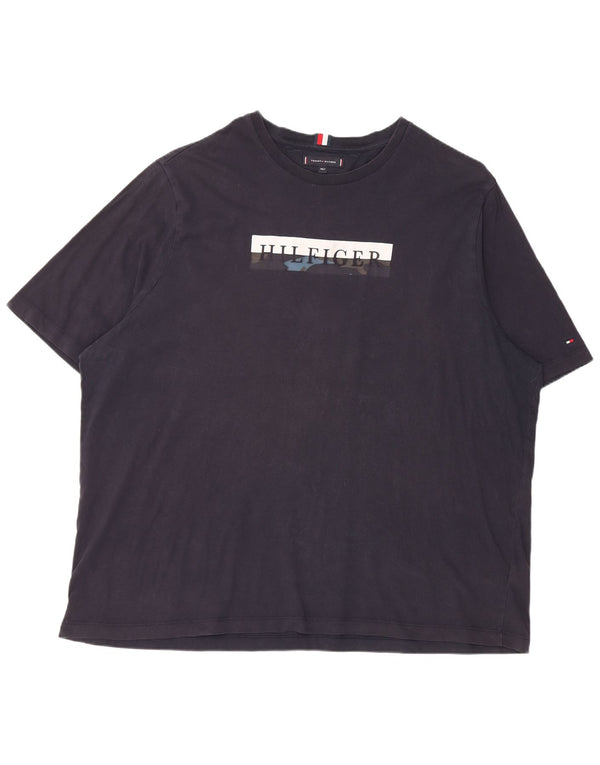 Tommy Hilfiger T-shirt graphique pour homme en coton bleu marine 4XL