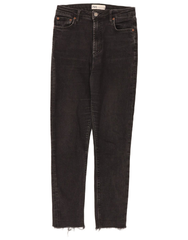 Zara Jean skinny taille haute pour femme EU 38 Small W28 L27 Coton noir