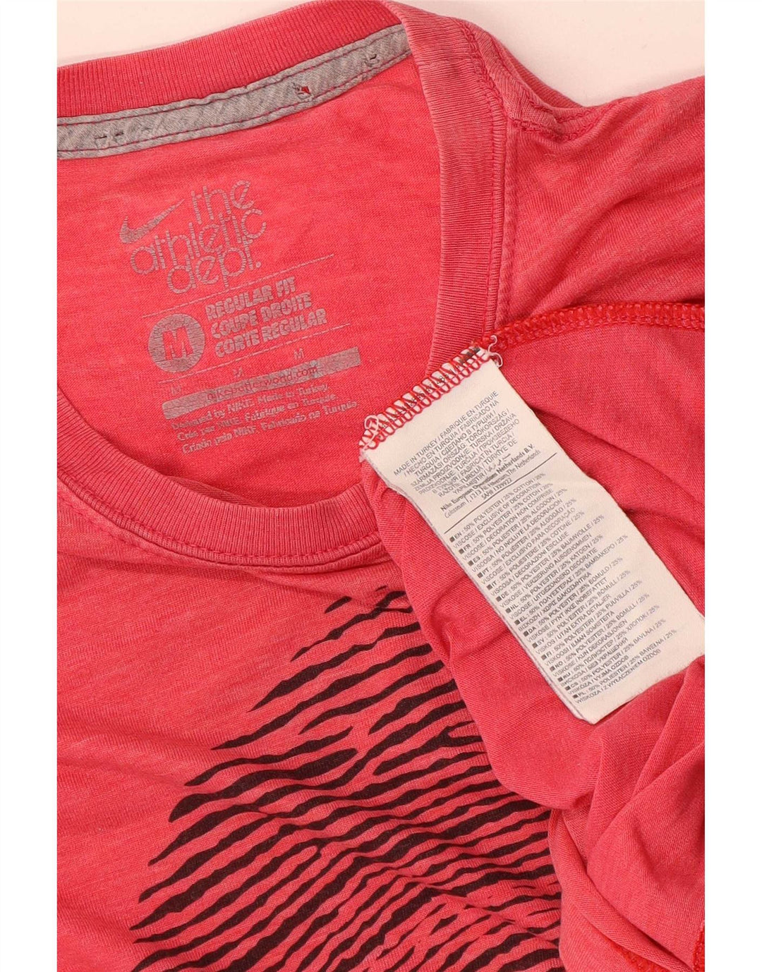 Nike Mens Regular Fit Graphic T-Shirt Haut Rouge Moyen Polyester