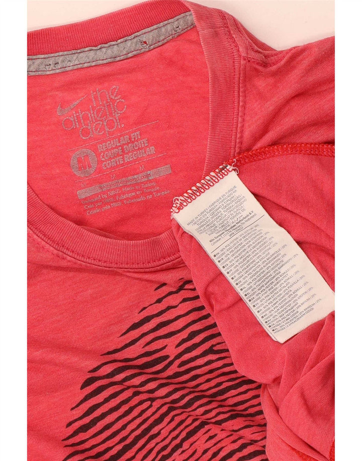 Nike Mens Regular Fit Graphic T-Shirt Haut Rouge Moyen Polyester