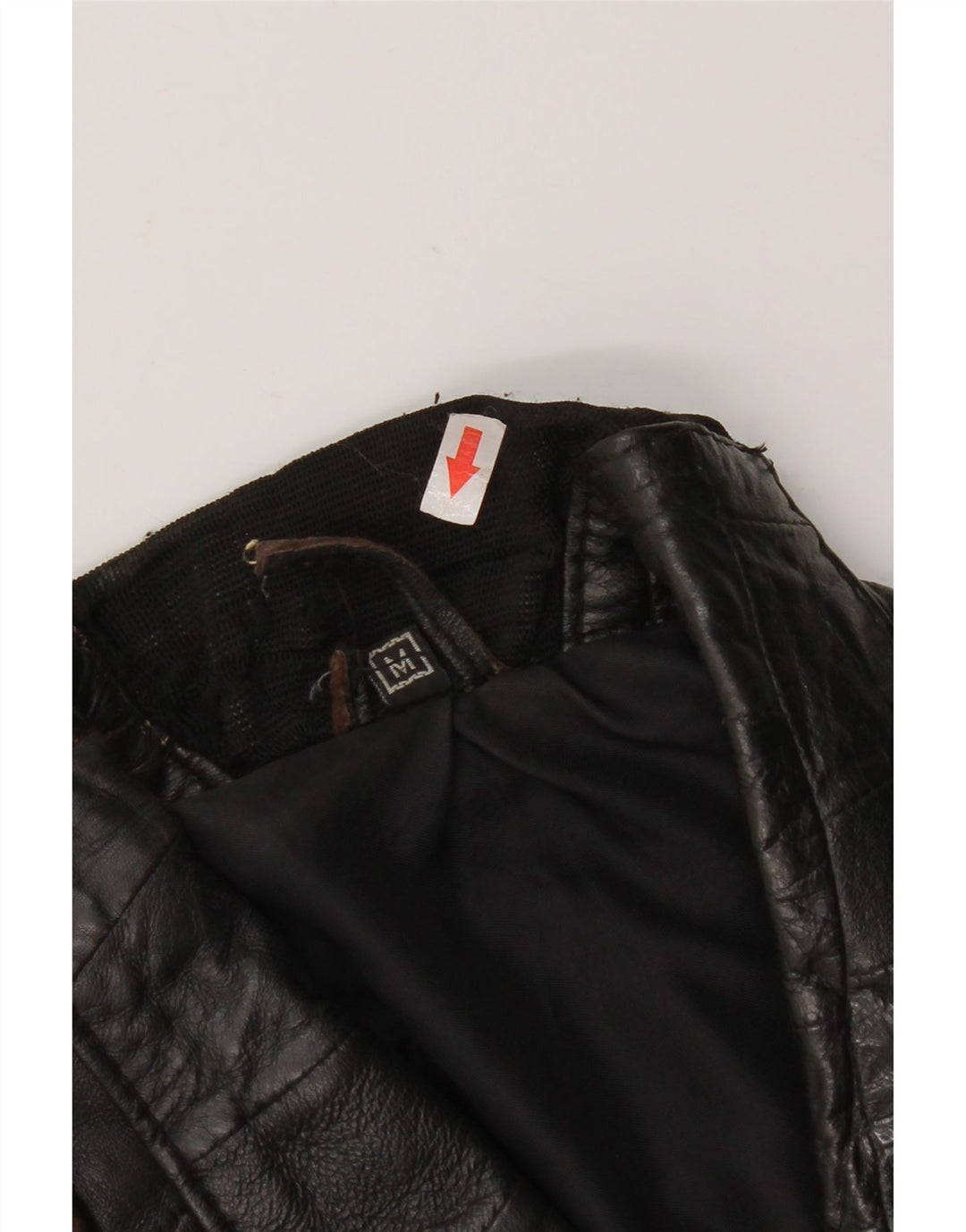Veste en cuir Bomber femme vintage UK 12 Cuir noir moyen
