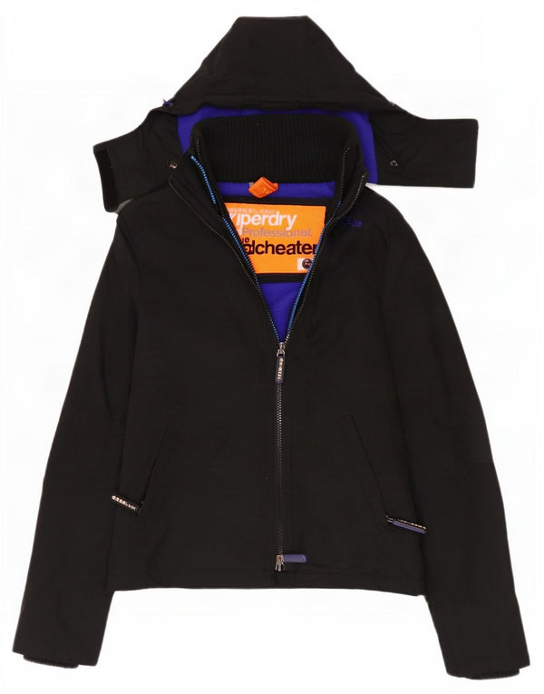 Superdry Veste coupe-vent à capuche The Windcheater pour femme UK 2 2XS Noir