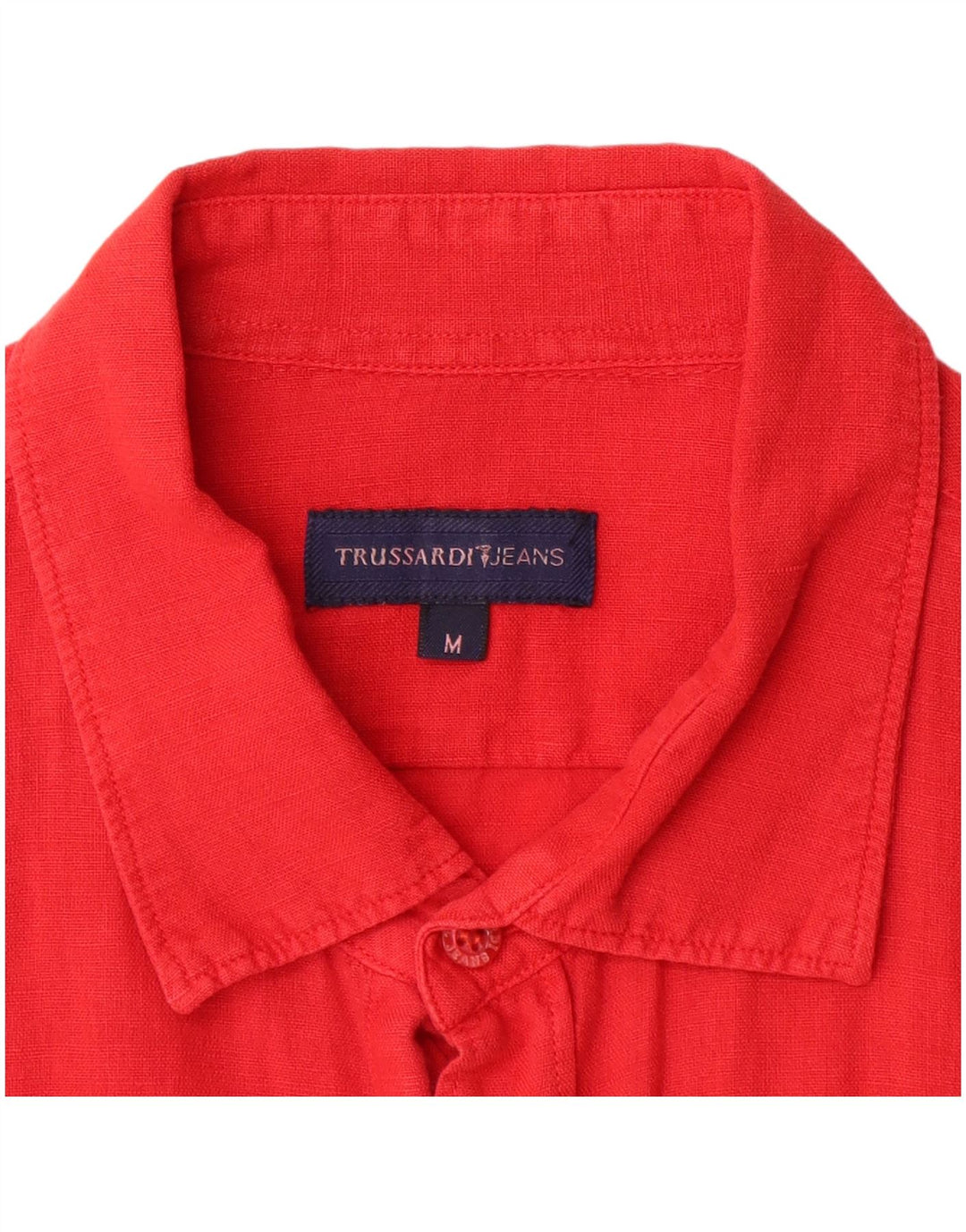 Trussardi Jeans Chemise Homme Rouge Moyen Coton