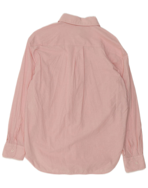 Zara Chemise longue pour femme UK 14 Coton à fines rayures rose moyen