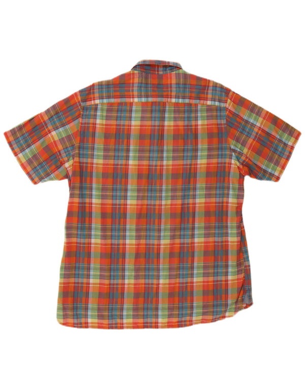 Tommy Hilfiger Chemise à manches courtes pour homme Coupe personnalisée XL Carreaux multicolores