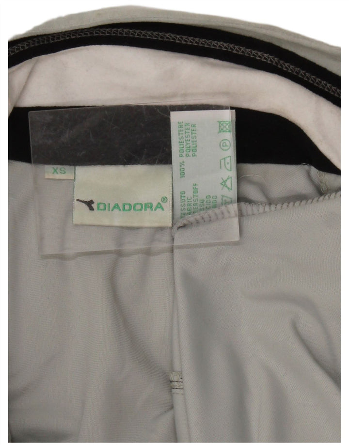 DIADORA Womens Oversized Tracksuit Top Jacket UK 6 XS Khaki Polyester