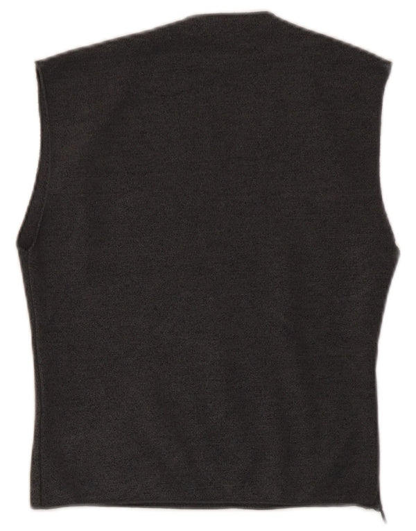 Zara Womens Crop Vest Top UK 12 Gris Moyen