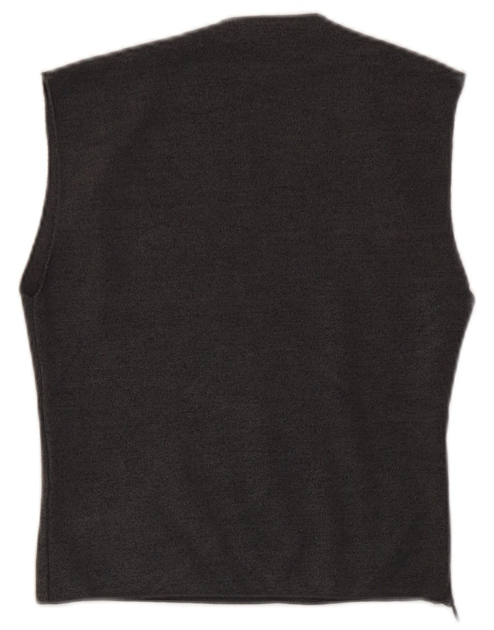 Zara Womens Crop Vest Top UK 12 Gris Moyen