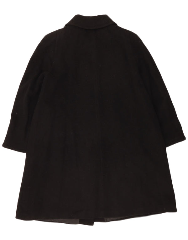 Luisa Spagnoli Manteau pour femme UK 14 Laine vierge noire moyenne