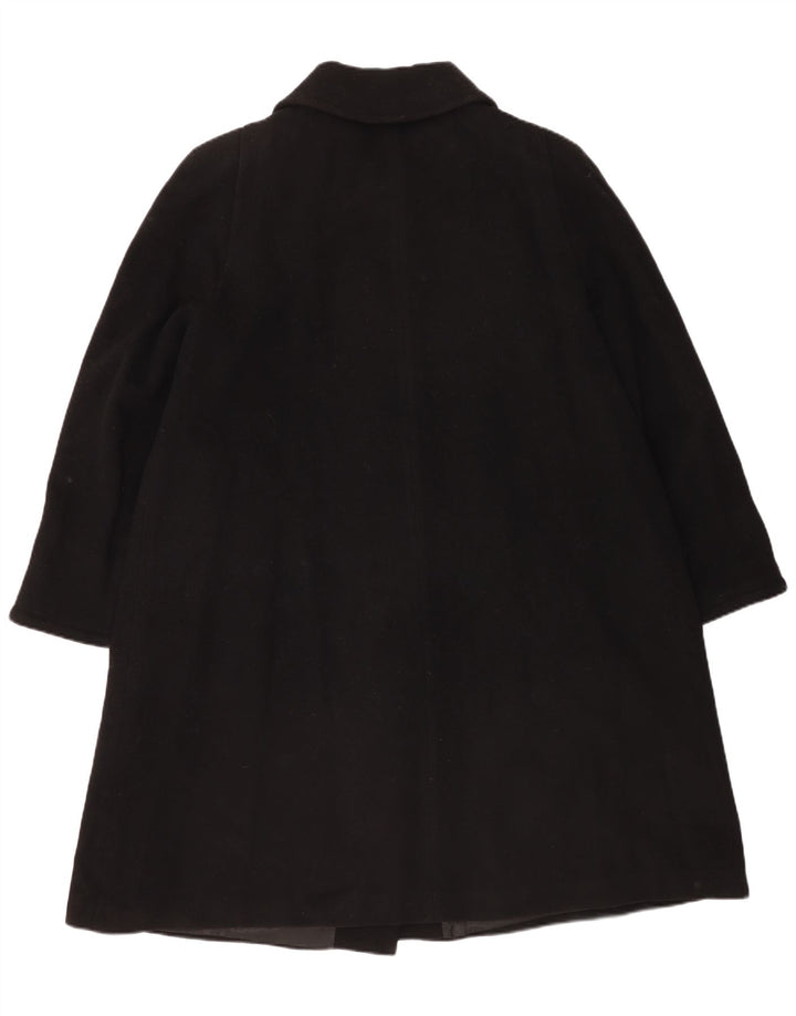 Luisa Spagnoli Manteau pour femme UK 14 Laine vierge noire moyenne