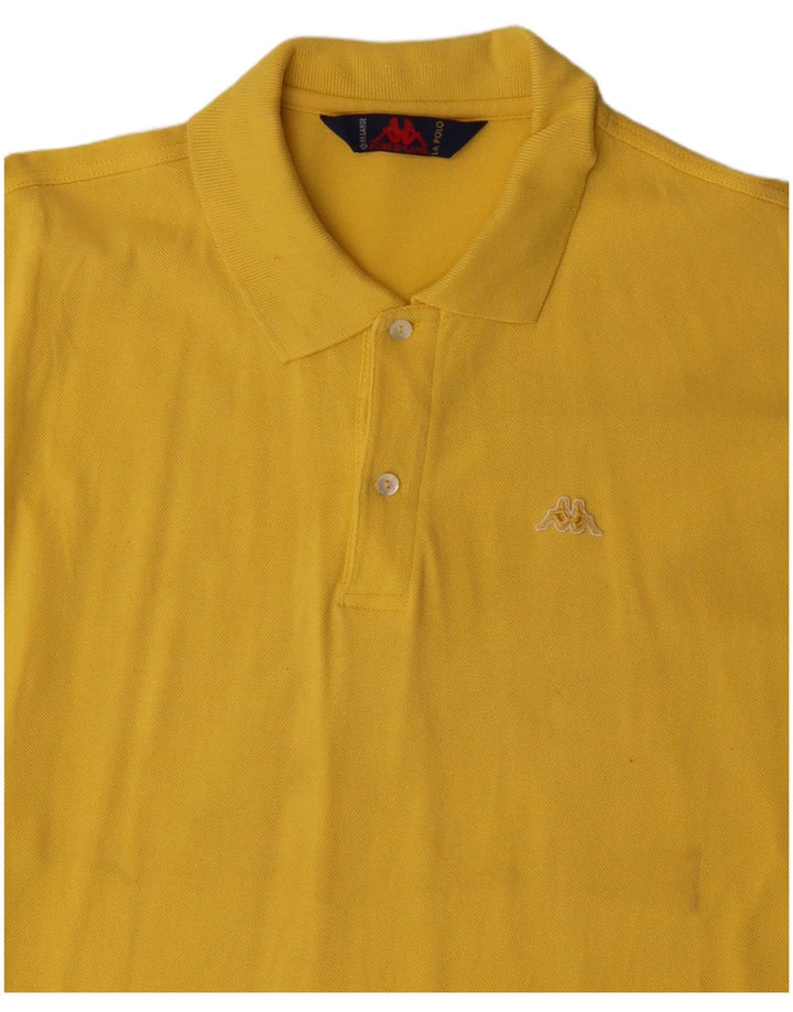 KAPPA Polo Homme 2XL Jaune Coton