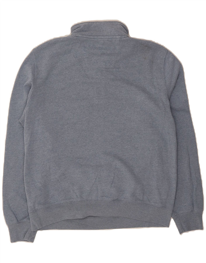 NAUTICA Mens Zip Neck Sweatshirt Jumper Medium Blue Cotton Vintage Nautica and Second-Hand Nautica from Messina Hembry 