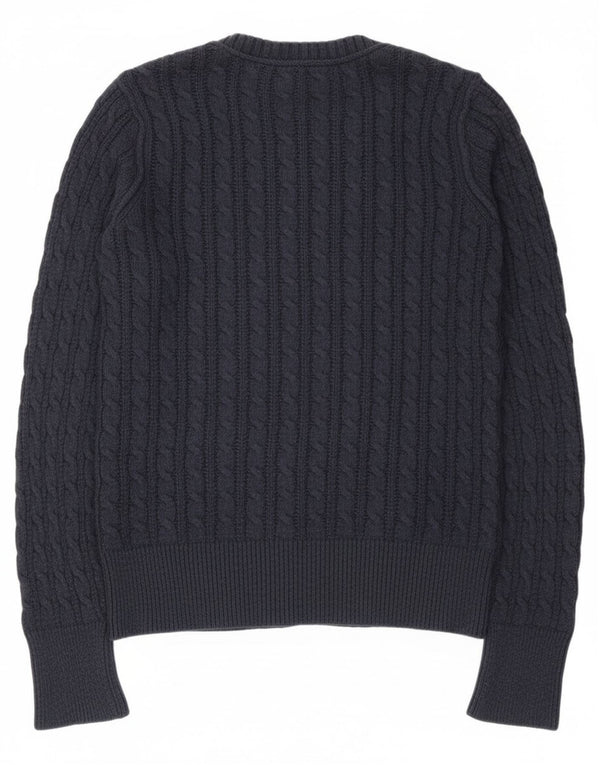 Eddie Bauer Cardigan pour femme en coton bleu marine moyen UK 12