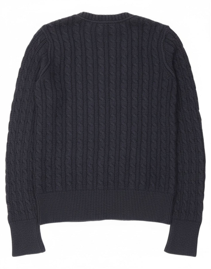 Eddie Bauer Cardigan pour femme en coton bleu marine moyen UK 12