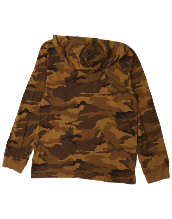 Wrangler Haut à capuche à manches longues pour garçon 15-16 ans 2XL Kaki Camouflage
