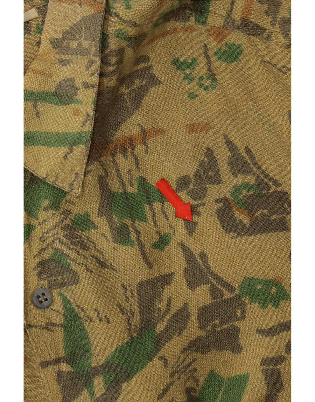 Ozone Chemise à Motifs Abstraits Homme Jaune Moyen Viscose