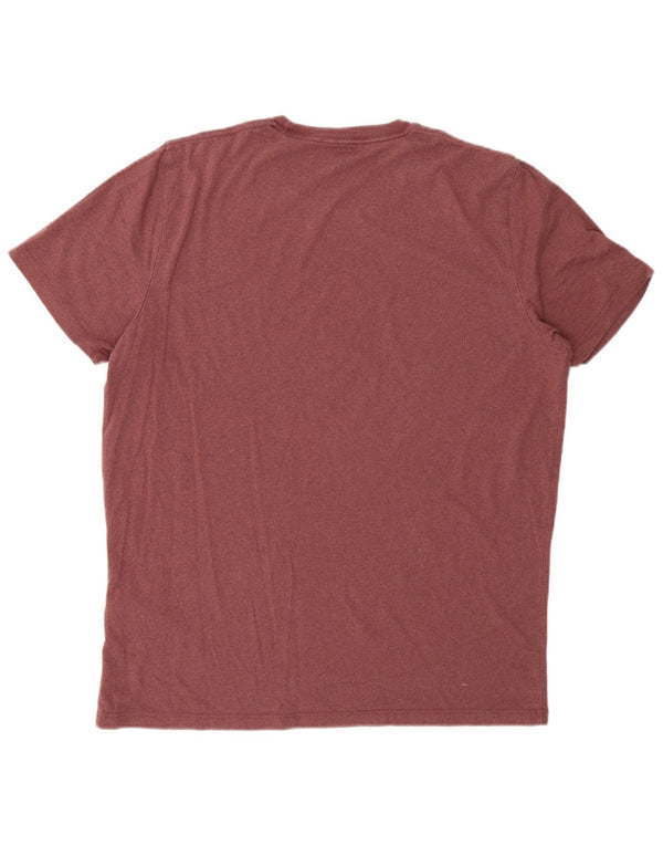 Abercrombie & Fitch T-shirt pour homme en coton bordeaux grand