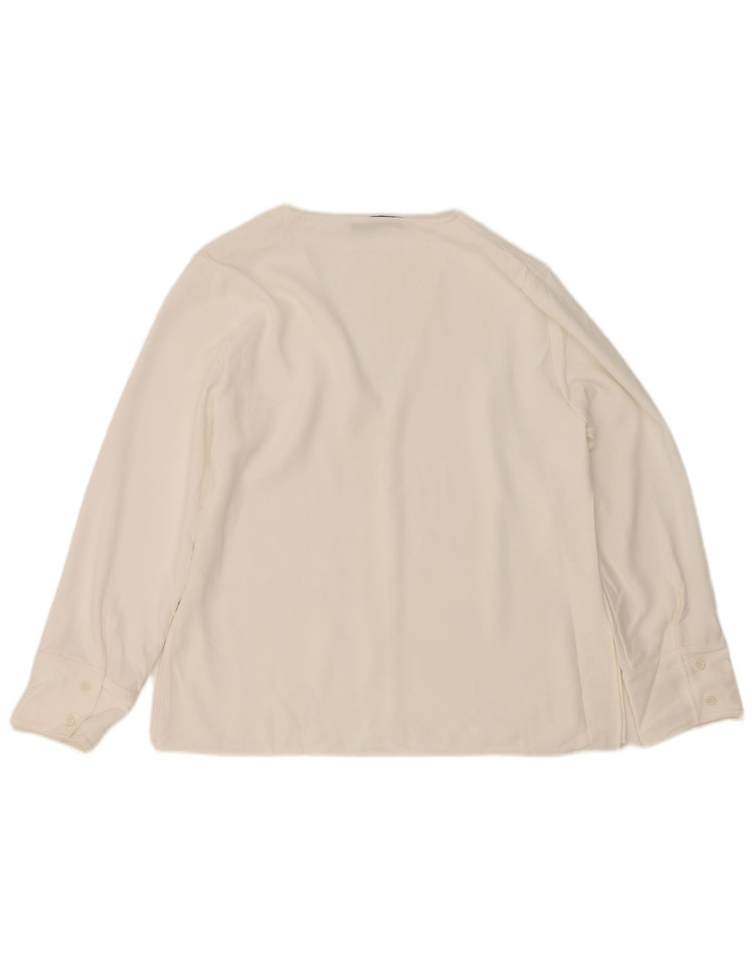 Zara Chemisier à manches longues pour femme UK 16 Large Blanc