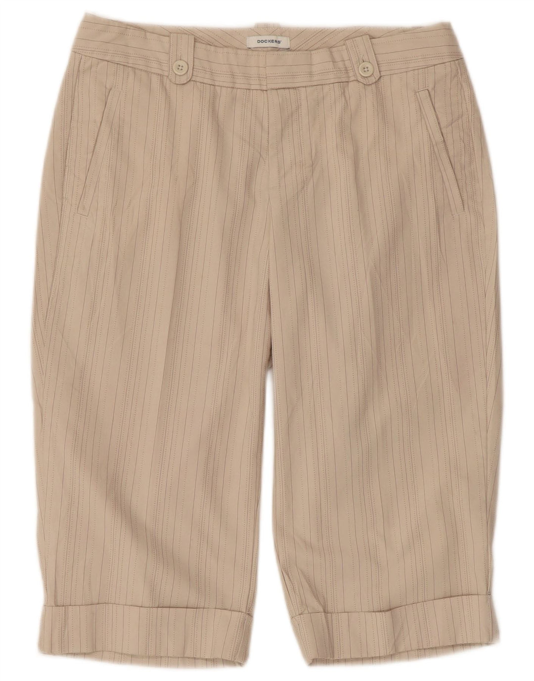 Dockers Short chino courbé taille basse pour femme US 4 Small W32 Coton beige