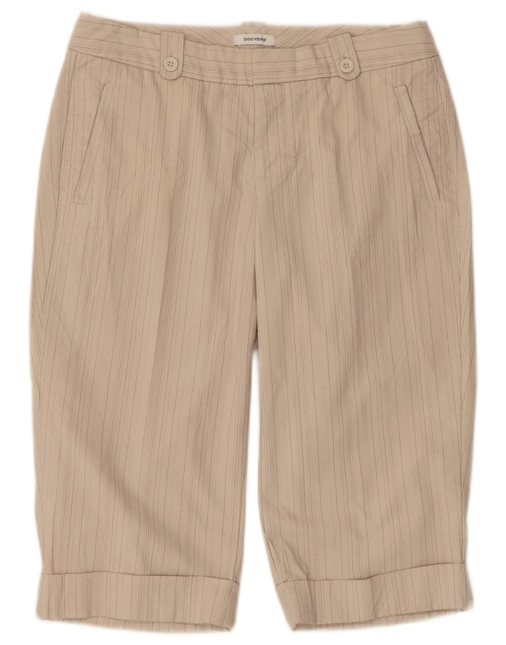 Dockers Short chino courbé taille basse pour femme US 4 Small W32 Coton beige