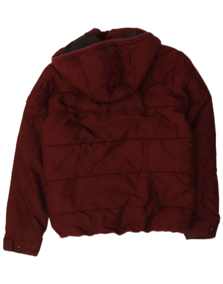 Jack & Jones Veste matelassée à capuche pour homme UK 36 Small Bordeaux Polyester